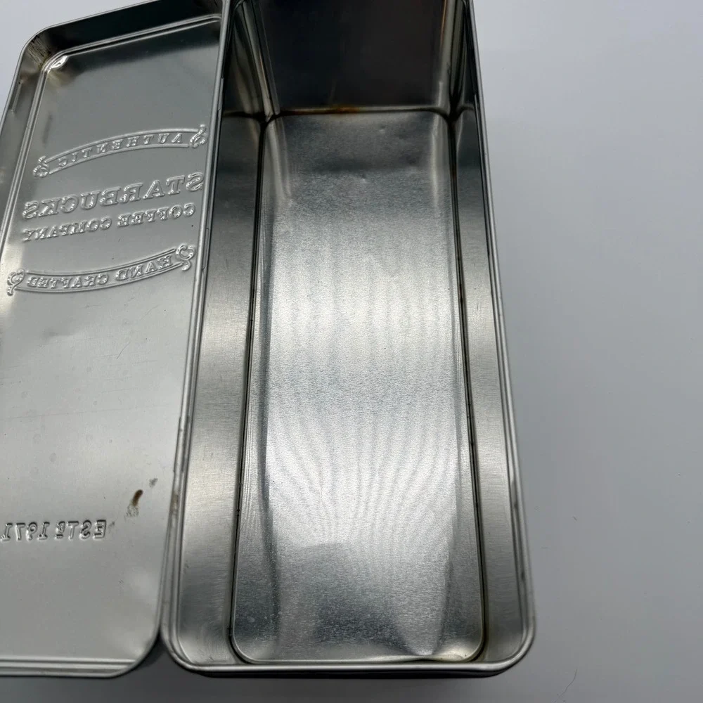 Starbucks Coffee Company Hand Crafted Tin Box‎ Collectible Storage Container